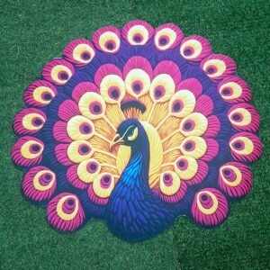 Peacock Print Decorative Floor Mat